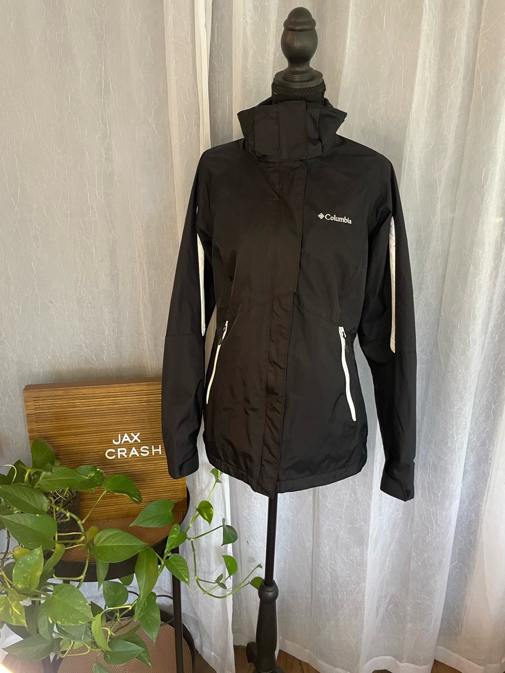 Columbia Women's Black Jacket with White Accents